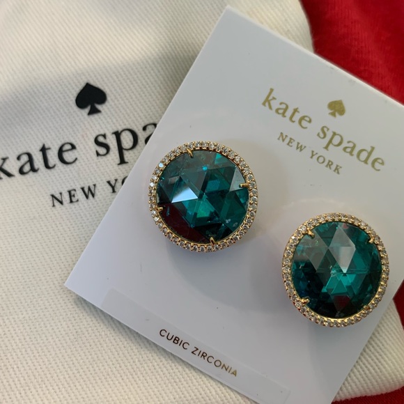 kate spade Jewelry - Kate Spade She Has Spark Stud Earrings Blue Zircon